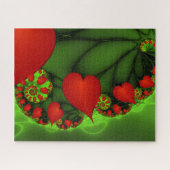 Puzzle Danse Coeurs rouges Moderne Art Abstrait fractal (Horizontal)