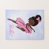 Puzzle Danse de ballet rose Tutu afro-américaine Ballerin (Horizontal)