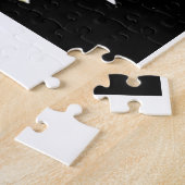 Puzzle danse de couples de silhouette dans l'obscurité (Côté)