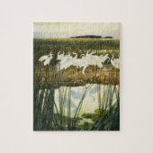 Puzzle Danse des grues blanches par N. C. Wyeth (Vertical)