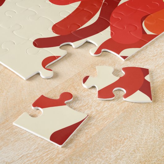 Puzzle Danser Sunburst Pop De Couleur Art Abstrait (Côté)