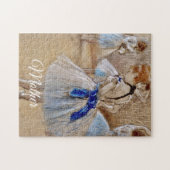 Puzzle Danseuse de Degas avec ruban bleu (Horizontal)