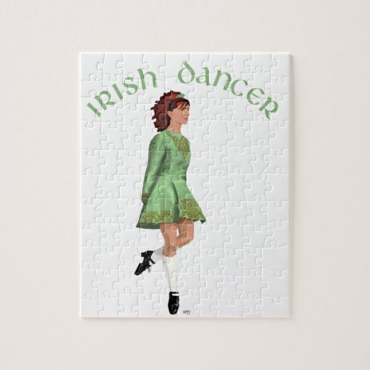 Puzzle Danseuse de step irlandais - Vert (Vertical)
