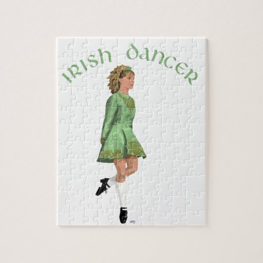 Puzzle Danseuse de step irlandais - Vert (Vertical)