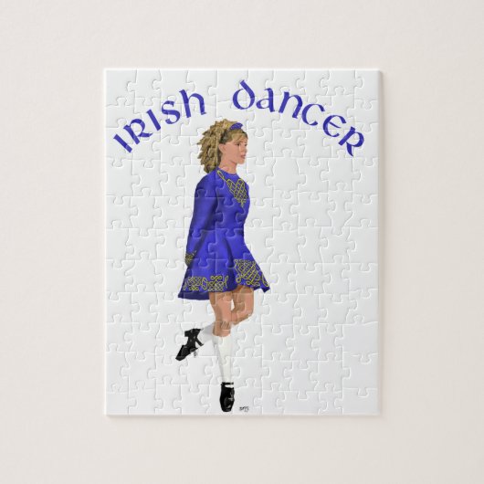 Puzzle Danseuse Irlandaise Blonde en Bleu (Vertical)