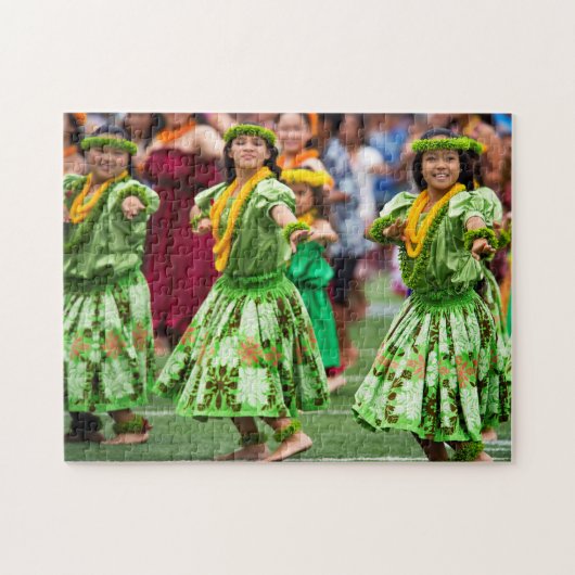 Puzzle Danseuses hula hawaïennes. (Horizontal)