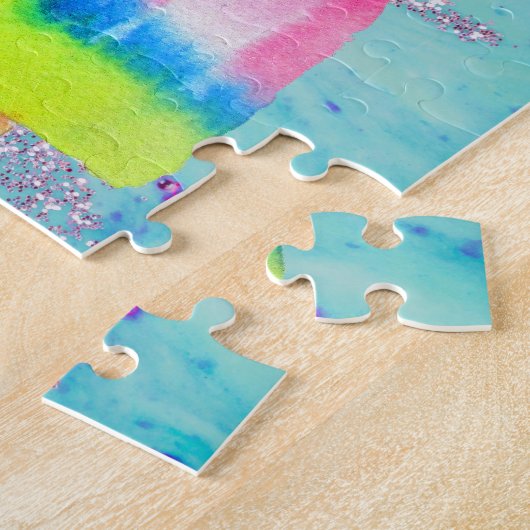 Puzzle d'aquarelle amusant (Côté)