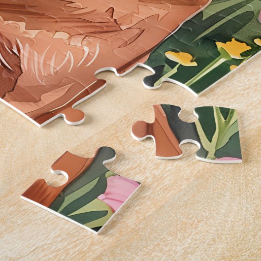 Puzzle d'aquarelle de Setter irlandais (Côté)