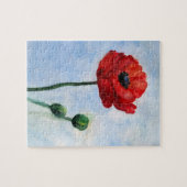 Puzzle d'aquarelle rouge (Horizontal)