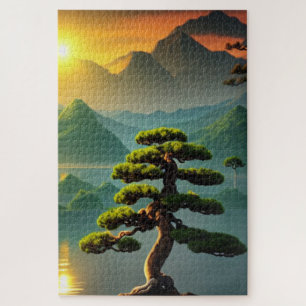 Puzzle d'arbre bonsai vert