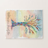 Puzzle d'arbre de famille de nom personnalisé (Horizontal)