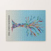 Puzzle d'arbre familial personnalisé (Horizontal)