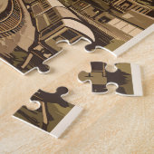 Puzzle Darjeeling Inde Illustration Voyage Art Vintage (Côté)