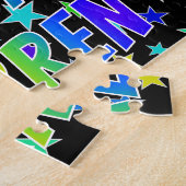 Puzzle "DARREN" Prénom, Amusant "HEUREUX ANNIVERSAIRE" (Côté)
