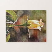 Puzzle d'art à fleurs de rose jaune (Horizontal)