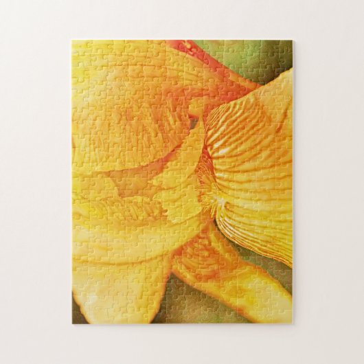 Puzzle d'art à fleurs en iris jaune (Vertical)