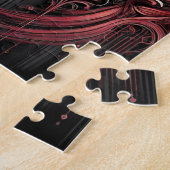 Puzzle d'art argenté gothique - Noir et rouge comp (Côté)