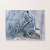 Puzzle d'art chat chaton assez gris (Horizontal)