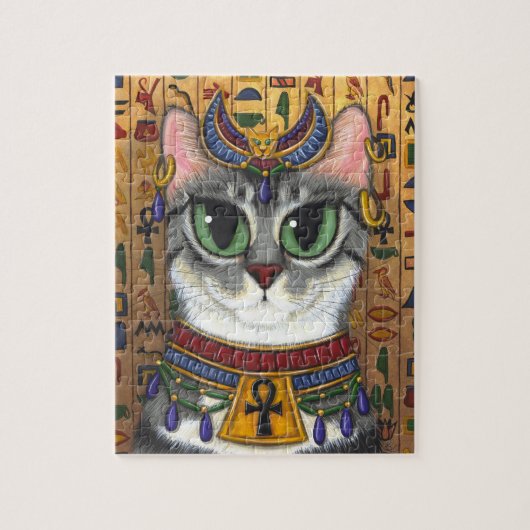 Puzzle d'art de Bastet d'Egyptien de chat de (Vertical)