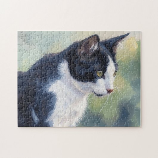 Puzzle d'art de chat smoking (Horizontal)