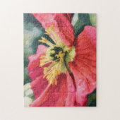 Puzzle d'art de fleur de pavot rouge (Vertical)