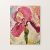 Puzzle d'art de Jardin Fleur Iris Rouge (Vertical)