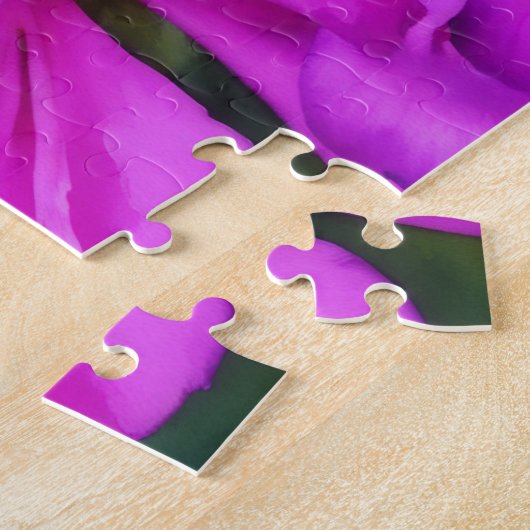 Puzzle d'art des fleurs roses profondes (Côté)
