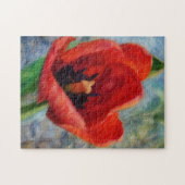 Puzzle d'art des fleurs rouges Tulip (Horizontal)