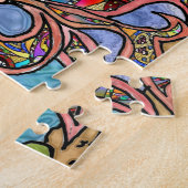 Puzzle d'art fantastique sur le reflet du poisson (Côté)