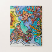 Puzzle d'art fantastique sur le reflet du poisson (Vertical)