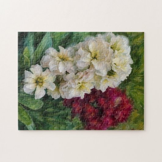 Puzzle d'art Fleurs rouges et blanches (Horizontal)