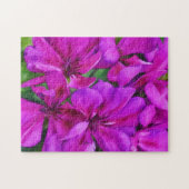 Puzzle d'art floral de jardin Rose profond (Horizontal)