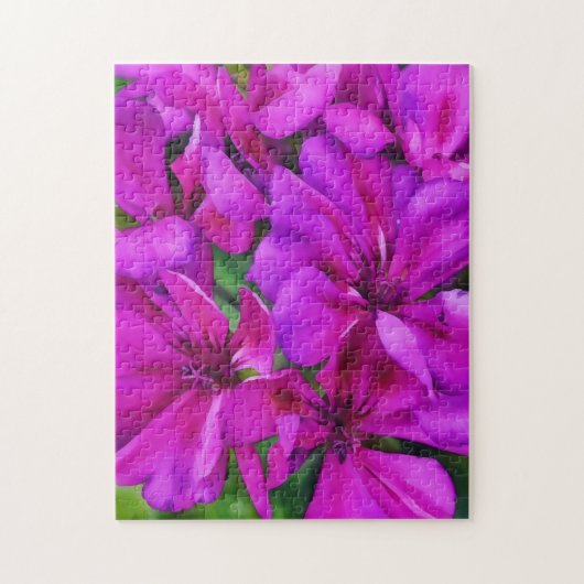 Puzzle d'art floral de jardin Rose profond (Vertical)