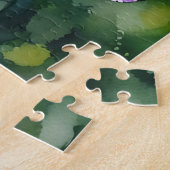 Puzzle d'art floral violet (Côté)
