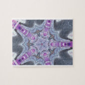 Puzzle d'art géométrique violet violet gris (Horizontal)