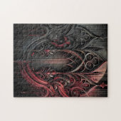 Puzzle d'art gothique - Design rouge et noir compl (Horizontal)