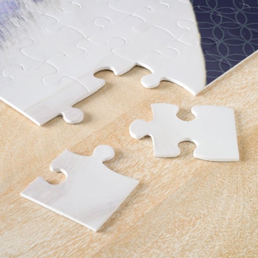 Puzzle d'art graphique de Chien taureau blanc (Côté)