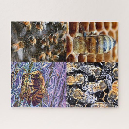 Puzzle d'art mural d'abeilles (Horizontal)