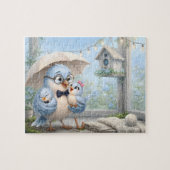 Puzzle d'art oiseau père fantaisiste (Horizontal)