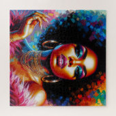 Puzzle d'art pop de Black Woman des années 1970 (Horizontal)