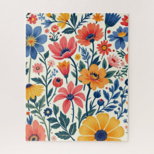Puzzle d'art populaire floral
