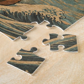 Puzzle d'art Rétro Capybara Ramen UFO Vague (Côté)
