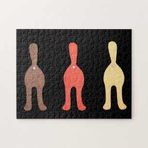 Puzzle d'art unique - 3 boutons de chat #1