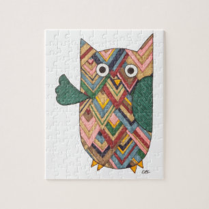 Puzzle d'art unique - Chouette géométrique - Erin