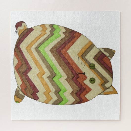 Puzzle d'art unique - Gros Chat #1 - Erin Brie Art (Horizontal)