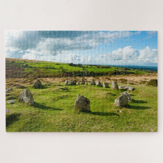 Puzzle Dartmoor du cercle de pierre de neuf Maiden (Horizontal)