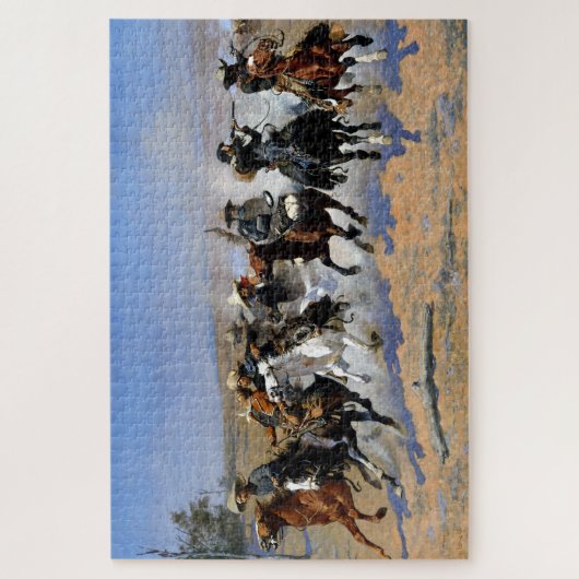 Puzzle Dash pour le bois 1889 Frederic Remington (Vertical)