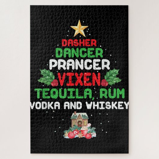 Puzzle Dasher Arbre Danseur Vixen Tequila Whiskey (Vertical)