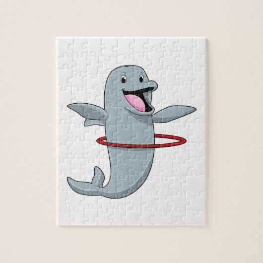 Puzzle Dauphin à Endurance entraînement avec pneus Fitnes (Vertical)