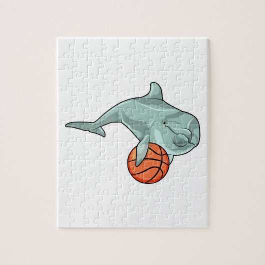 Puzzle Dauphin avec basket (Vertical)
